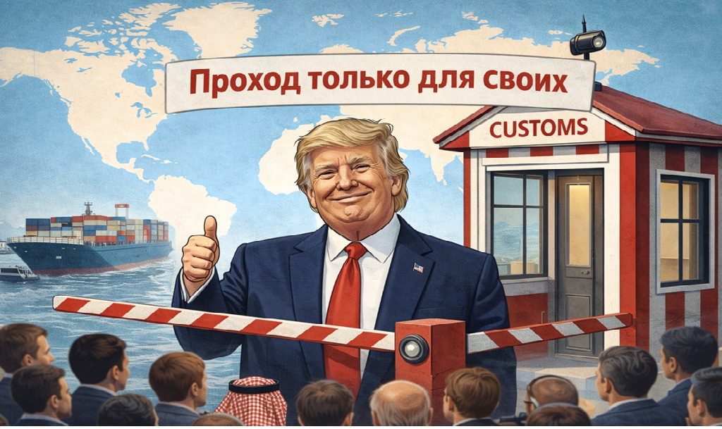 Дональд Трамп как символ контроля США над глобальными торговыми и транспортными путями