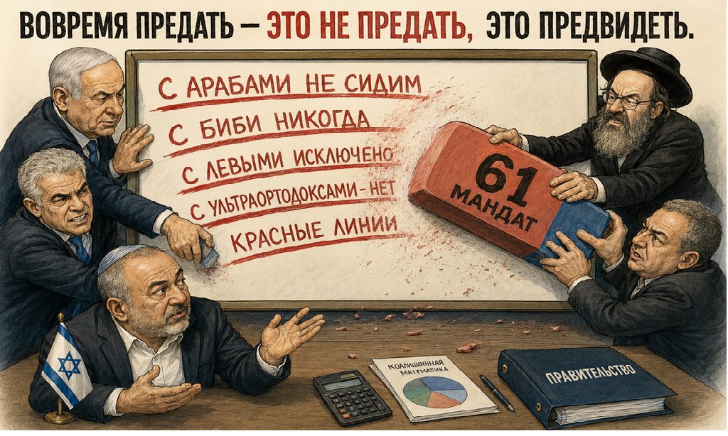 Израильские политики стирают красные линии ради коалиции и 61 мандата