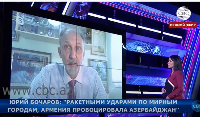 Юрий Бочаров в прямом эфире телеканала CBC в Баку